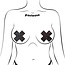 Sparkle Black Crosses Pasties