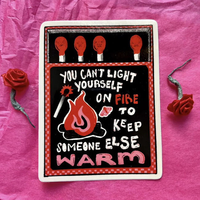 Sticker: Can't Light Yourself On Fire