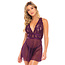 Joell Floral Lace Babydoll 75-11214, Potent Purple