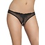 Crotchless Thong with Pearls 2066, Black size 3X/4X