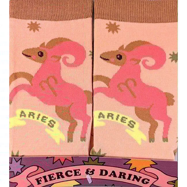 Zodiac Socks and Card Gift Set: Aries