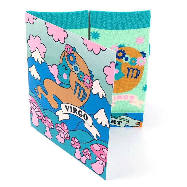 Zodiac Socks and Card Gift Set: Virgo