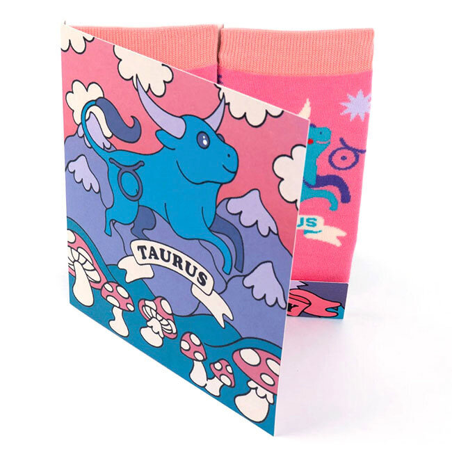 Zodiac Socks and Card Gift Set: Taurus
