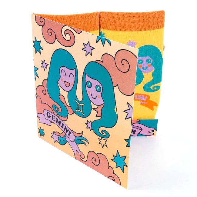 Zodiac Socks and Card Gift Set: Gemini