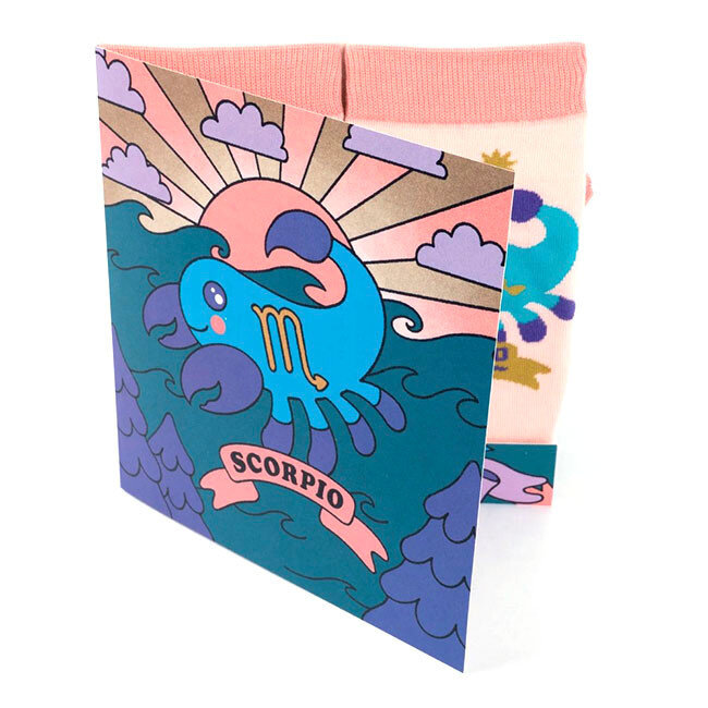 Zodiac Socks and Card Gift Set: Scorpio