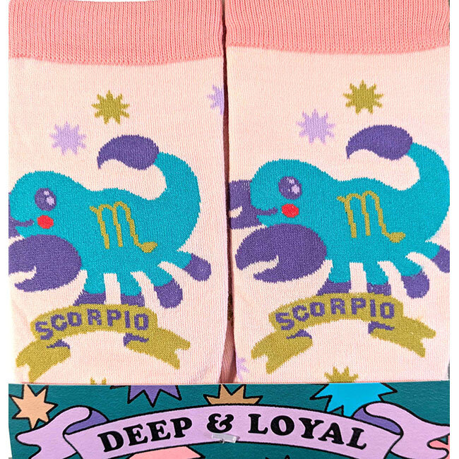 Zodiac Socks and Card Gift Set: Scorpio