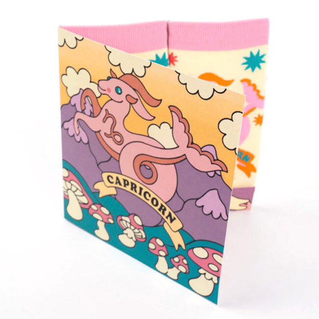Zodiac Socks and Card Gift Set: Capricorn
