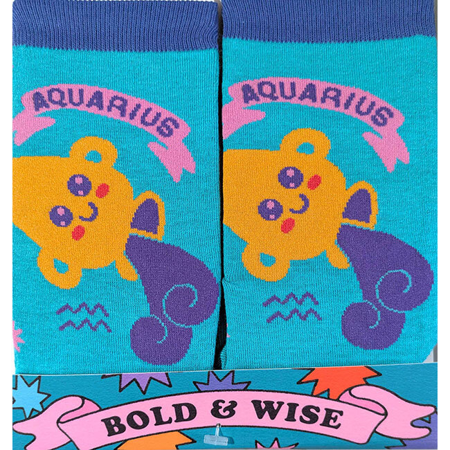 Zodiac Socks and Card Gift Set: Aquarius