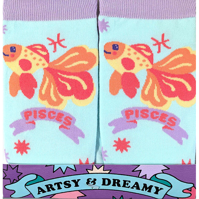 Zodiac Socks and Card Gift Set: Pisces