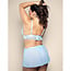 Opulence Bralette, Detachable Skirt and G-string 2640, Light Blue