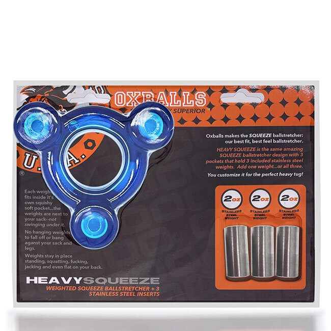 Oxballs Heavy Squeeze Weighted Ball Stretcher, Space Blue