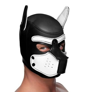 Spike Neoprene Puppy Hood, Black/White