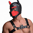 Spike Neoprene Puppy Hood, Black/Red