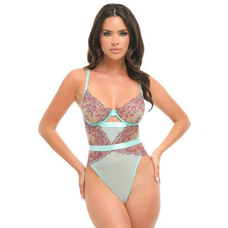 Adaline Embroidered Mesh Teddy, 51-12136