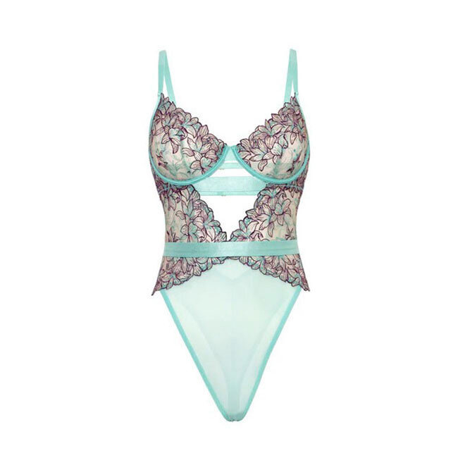 Adaline Embroidered Mesh Teddy, 51-12136