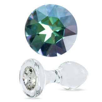 Crystal Delights Small Clear Jeweled Plug, Light Vitrail Crystal