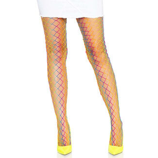 Ombre Rainbow Woven Net Tights 9235