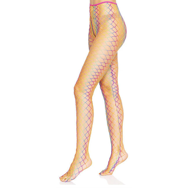 Ombre Rainbow Woven Net Tights 9235