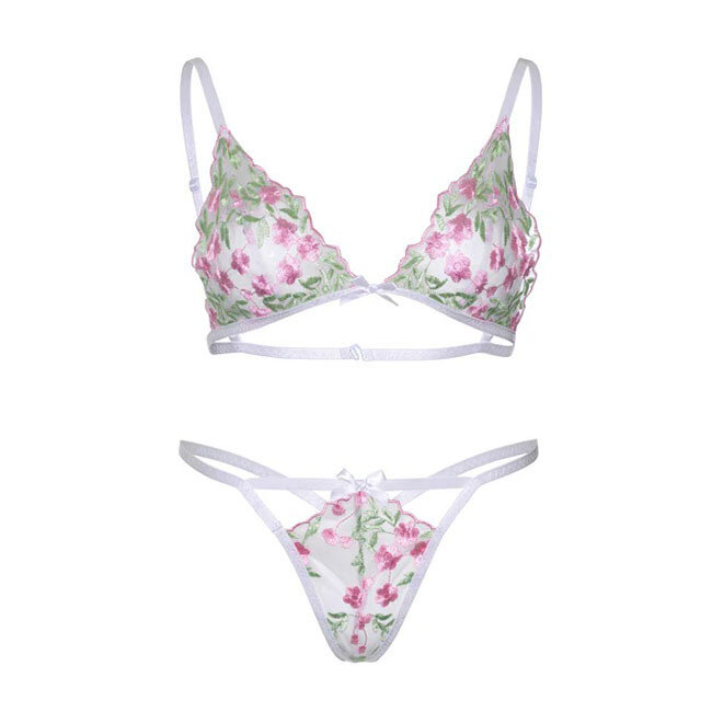 In Bloom Bra and Panty Set 81649, White