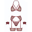 All Tied Up Shimmer Bra and Panty Set 89362, Burgundy