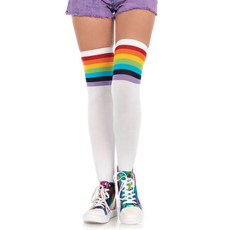 Over the Rainbow Opaque Thigh Highs 6612