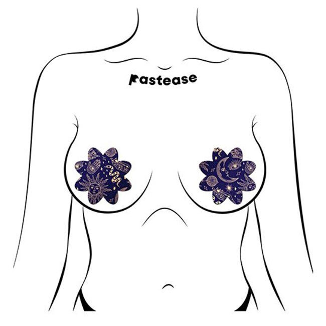 Midnight Celestial Sun and Moon Petal Pasties