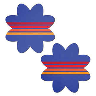 Vibrant Retro Petal Pastes Blue