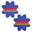 Vibrant Retro Petal Pasties Blue