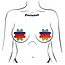 Retro Petal Multi-Color Pasties
