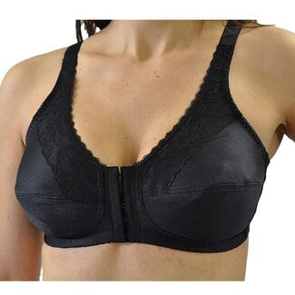 Lace Front Closure Pocket Bra 670, Black