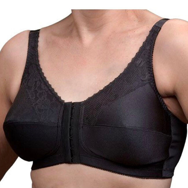 Lace Front Closure Pocket Bra 670, Black