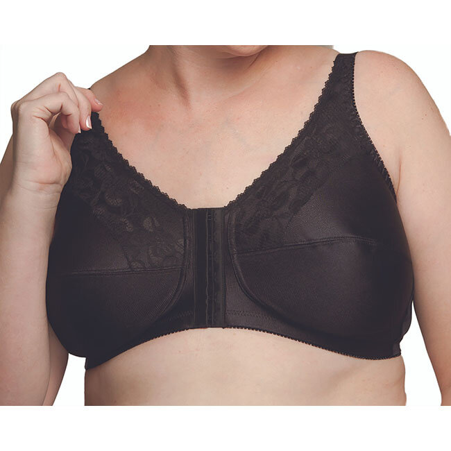 Lace Front Closure Pocket Bra 670, Black