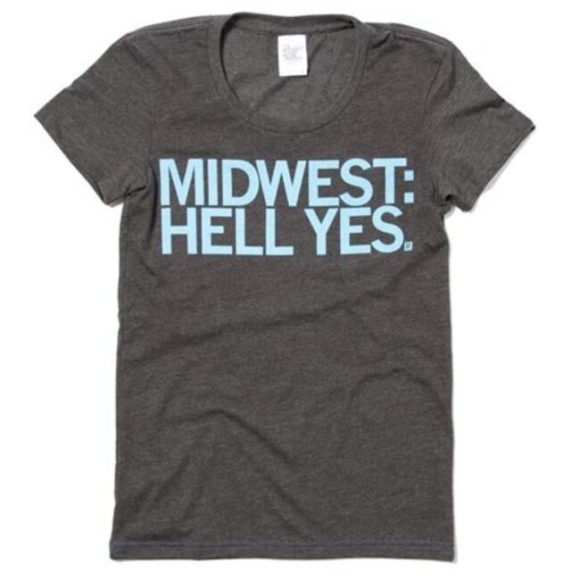 SALE! Midwest Hell Yes T-shirt Fitted Hourglass Cut, Size Small