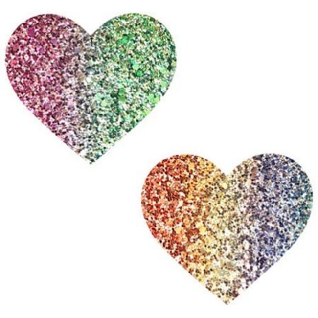 Nipztix Heart Glitter Multicolor Heart Pasties