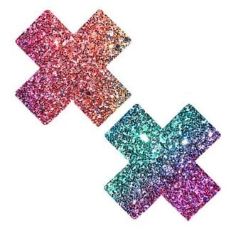 Nipztix X Factor Glitter Multicolor Cross Pasties