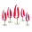 eagleclaw Dooms Day spoons red 5 pk