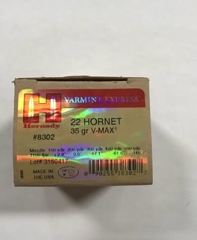Hornady 22 hornet 35 gr v-max varmint express