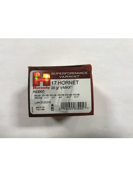 Hornady 17 hornet 20 gr v-max superformance