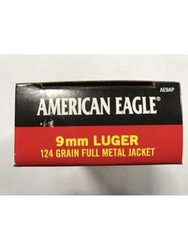 Federal 9mm luger 124 gr fmj A.E.