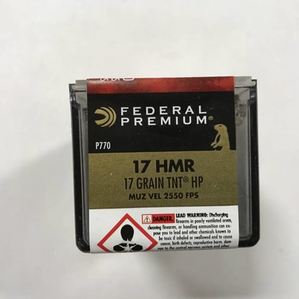 Federal 17 hmr 17 gr tnt hp