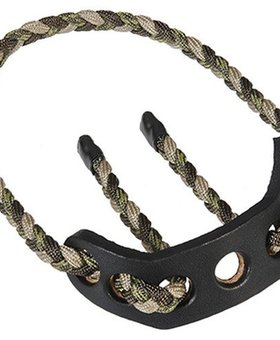 Paradox Moss Camo Elite Double-Wide Braid Bow Wrist Sling w/Leather Mount  PBSE-E-47 For Sale 