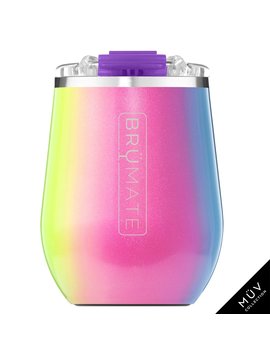 14oz Wine Tumbler Glitter Rainbow