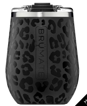 14oz Wine Tumbler Onyx Leopard