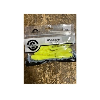 3.5" Rippers 6pk chartreuse glow