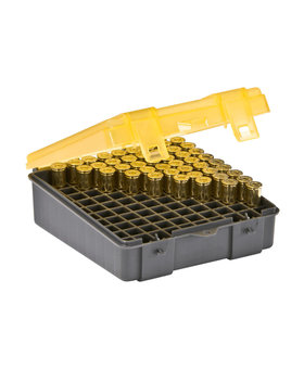 Plano Cartridge Box Amber/Charcoal 100 .38/.357