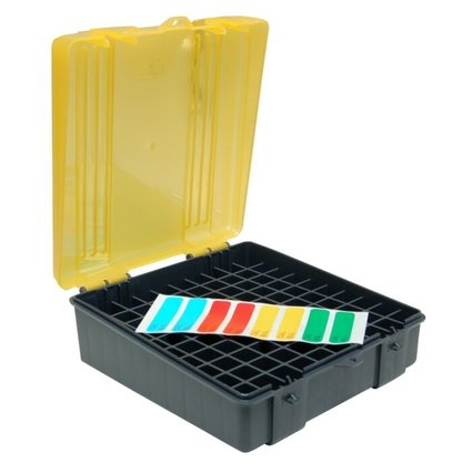 Plano Cartridge Box Amber/Charcoal 100 .44mag/.45colt