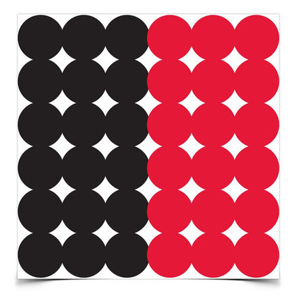 birchwood Dirty Bird 1" adhesive red/blk pasters 432 targets