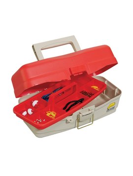 Plano Molded Box - Take Me Fishing Box w/ kit - Red/Beige