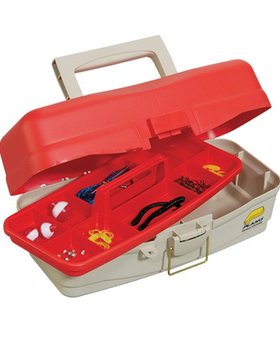 Plano Molded Box - Take Me Fishing Box w/ kit - Red/Beige