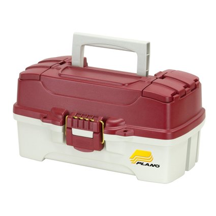 Plano 1 Tray Tackle Box - Red Metallic/Off White